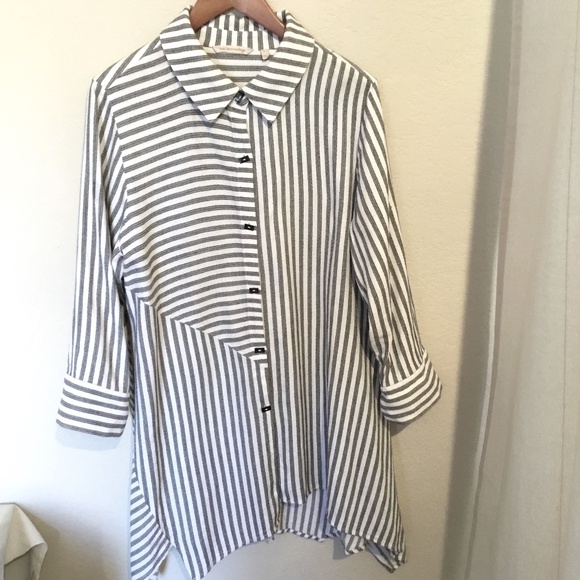 Soft Surroundings Tunic Shirt Button Down Size Large - Picture 1 of 9